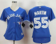 Toronto Blue Jays #55 Russell Martin Blue Alternate Women's Stitched MLB Jersey