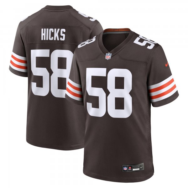 Men's Cleveland Browns Jordan Hicks Nike  Brown  Game Jersey