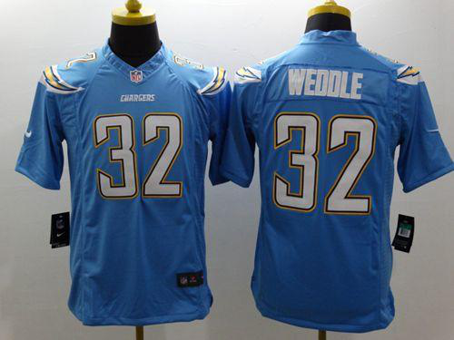 Nike Los Angeles Chargers #32 Eric Weddle Electric Blue Alternate Men's Stitched NFL New Limited Jersey