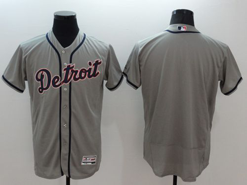 Detroit Tigers Blank Grey Flexbase Collection Stitched MLB Jersey