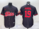 Men's San Francisco 49ers #19 Deebo Samuel Black Red Stitched Baseball Cool Base Jersey