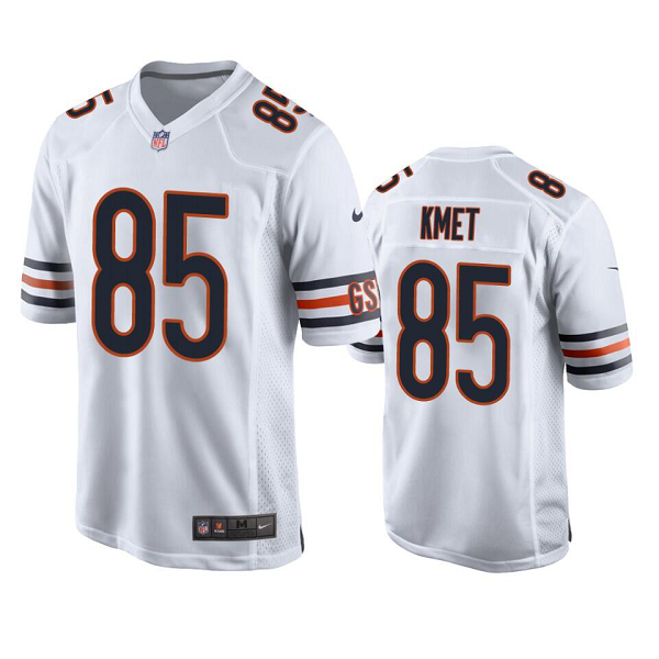 Men's Chicago Bears #85 Cole Kmet White Game NFL Jersey