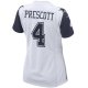 Women's Dallas Cowboys Dak Prescott Nike White Alternate Game Jersey