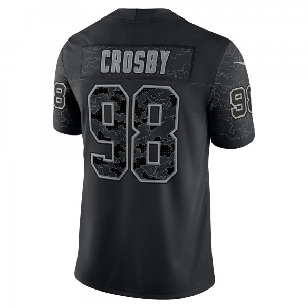 Men's Las Vegas Raiders Maxx Crosby Nike Black RFLCTV Limited Jersey