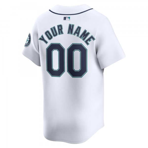 Men's Seattle Mariners Nike White Home Limited Custom Jersey