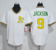 Mitchell And Ness Oakland Athletics #9 Reggie Jackson White Throwback Stitched MLB Jersey