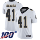 New Orleans Saints #41 Alvin Kamara White Men's Stitched NFL 100th Season Vapor Limited Jersey