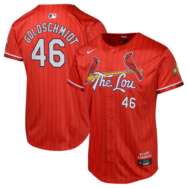 Youth St. Louis Cardinals Paul Goldschmidt Nike Red 2024 City Connect Limited Player Jersey