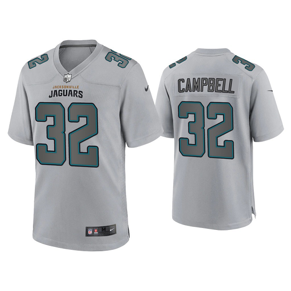 Men's Jacksonville Jaguars Tyson Campbell Gray Atmosphere Fashion Game Jersey