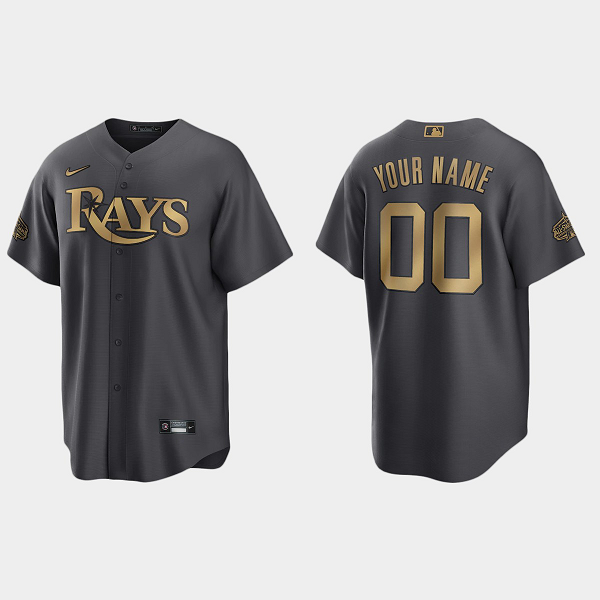 Men's Tampa Bay Rays Custom 2022 MLB All-Star Game Cool Base Jersey - Charcoal