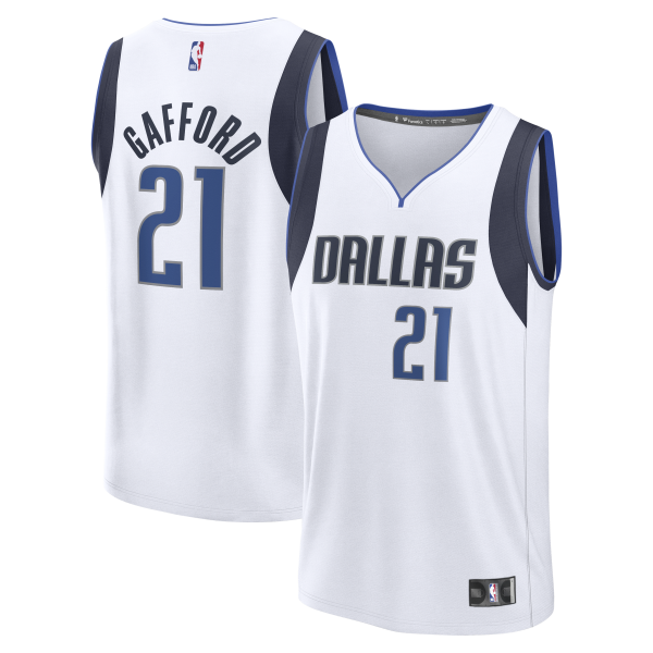 Men's Dallas Mavericks Daniel Gafford Fanatics White Fast Break Player Jersey - Association Edition