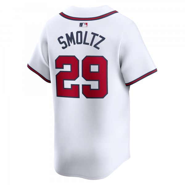 Men's Atlanta Braves John Smoltz Nike White Home Limited Player Jersey