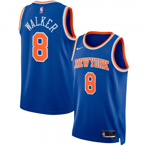 Unisex New York Knicks Kemba Walker Nike Blue Swingman Jersey - Icon Edition