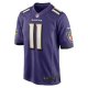 Men's Baltimore Ravens Jordan Stout Nike Purple Player Game Jersey