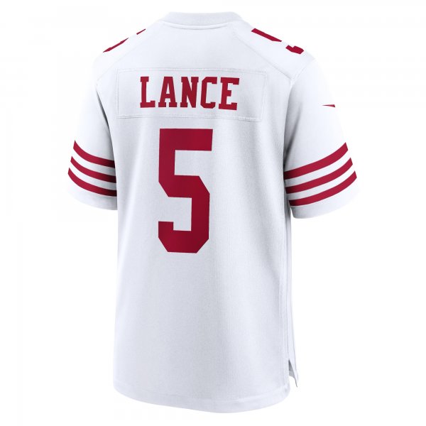 Men's San Francisco 49ers Trey Lance Nike White Player Game Jersey