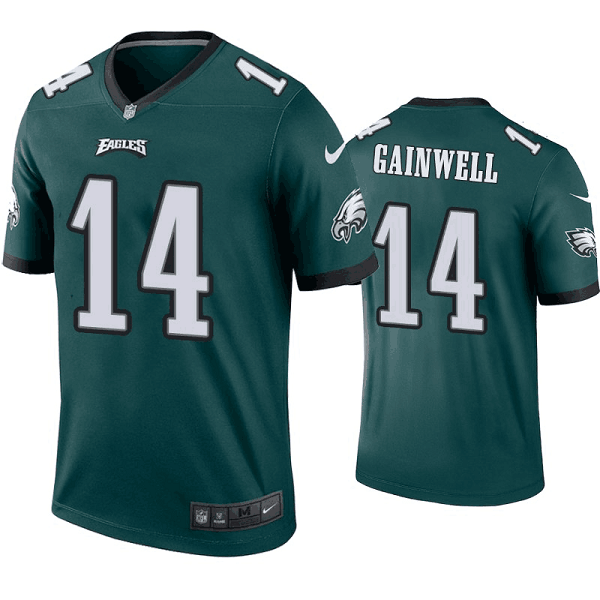 Men's Philadelphia Eagles #14 Kenneth Gainwell Legand Green Jersey