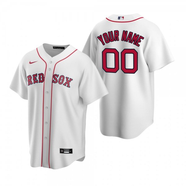 Men's Boston Red Sox Custom Nike White Home Jersey