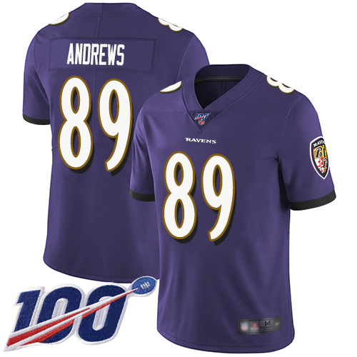 Baltimore Ravens #89 Mark Andrews Purple Team Color Men's Stitched NFL 100th Season Vapor Limited Jersey