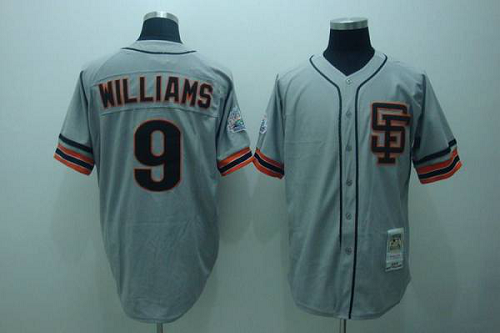 Mitchell And Ness San Francisco Giants #9 Matt Williams Stitched Grey Throwback MLB Jersey