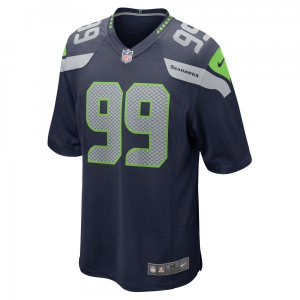 Men's Seattle Seahawks Carl Davis Jr. Nike College Navy  Game Jersey