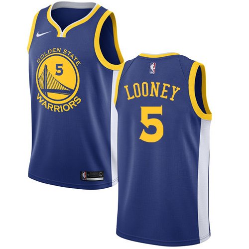 Men's Nike Golden State Warriors #5 Kevon Looney Blue Swingman Icon Edition NBA Jersey