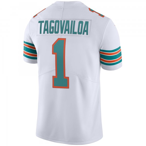 Men's Miami Dolphins Tua Tagovailoa Nike White 2nd Alternate Vapor Limited Jersey