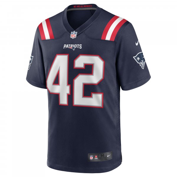 Men's New England Patriots J.J. Taylor Nike Navy Team Game Jersey