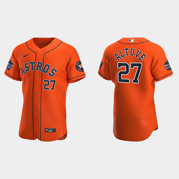 Jose Altuve Houston Astros 2021 World Series MLB Flexbase Jersey - Orange