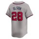 Men's Atlanta Braves Matt Olson Nike Gray Away Limited Player Jersey