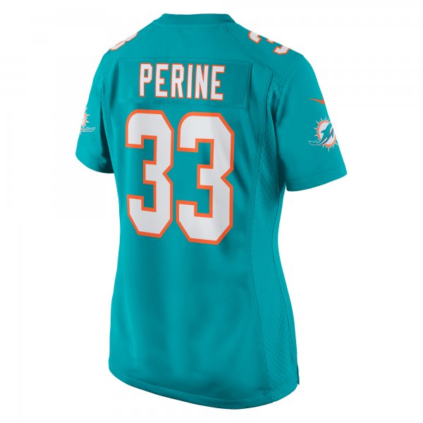 Women's Miami Dolphins Lamical Perine Nike Aqua Home Game Player Jersey