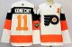 Men's #11 Travis Konecny Philadelphia Flyers Orange And White City Edition Jersey