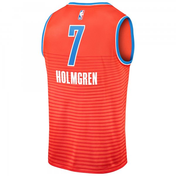 Men's Oklahoma City Thunder Chet Holmgren Fanatics Orange Fast Break Replica Player Jersey - Statement Edition