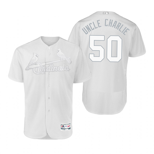 Women's St. Louis Cardinals Adam Wainwright Uncle Charlie White 2019 Players Weekend MLB Jersey