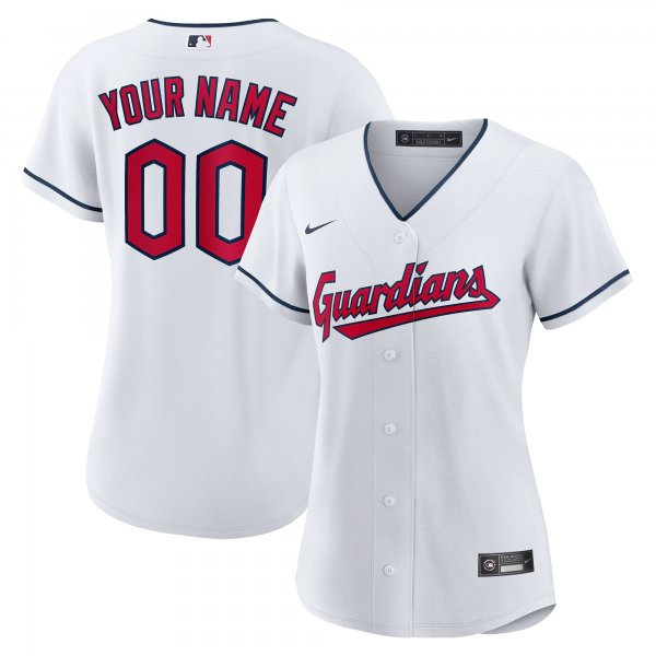 Women's Cleveland Guardians Nike White Replica Custom Jersey