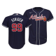 Youth Atlanta Braves #99 Spencer Strider Navy Cool Base Home Jersey