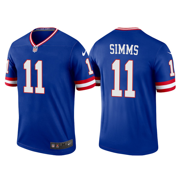 Men's Nike NFL New York Giants Phil Simms 2022 Classic Legend Retired Player Jersey - Royal