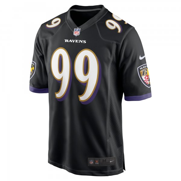 Men's Baltimore Ravens Odafe Oweh Nike Black Game Jersey