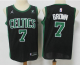 Men's Boston Celtics #7 Jaylen Brown Black 2021 Brand Jordan Swingman Stitched NBA Jersey With NEW Sponsor Logo