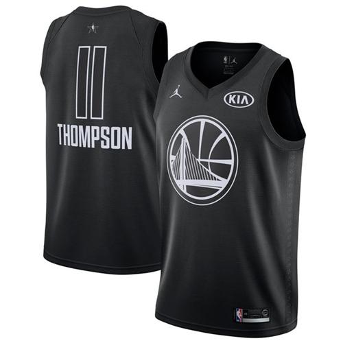 Men's Jordan Brand State Warriors #11 Klay Thompson Black Swingman 2018 All-Star Game NBA Jersey