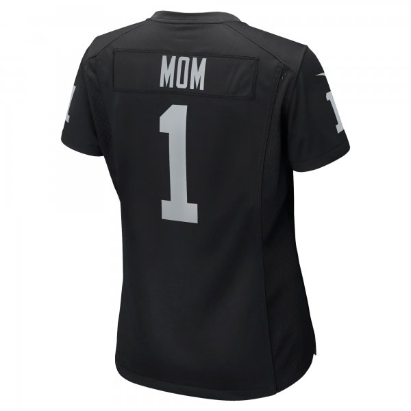 Women's Las Vegas Raiders Number 1 Mom Nike Black Game Jersey