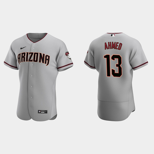 Men's Arizona Diamondbacks #13 Nick Ahmed 2020 Road Gray Flex Base MLB Jersey