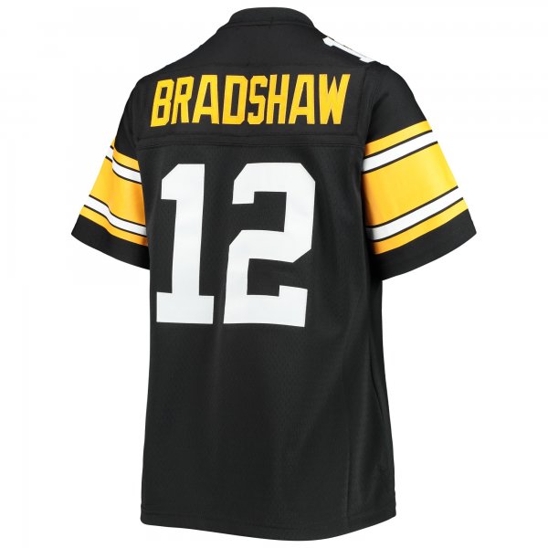 Women's Pittsburgh Steelers Terry Bradshaw Mitchell & Ness Black Legacy Replica Player Jersey