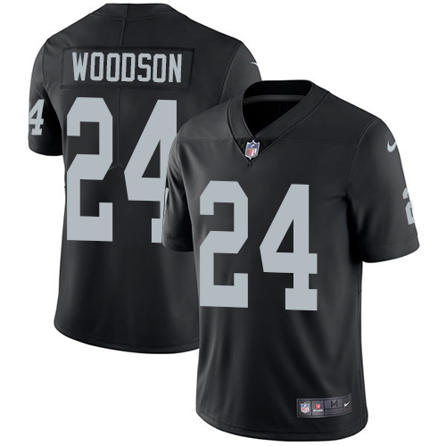 Nike Las Vegas Raiders #24 Charles Woodson Black Team Color Men's Stitched NFL Vapor Untouchable Limited Jersey