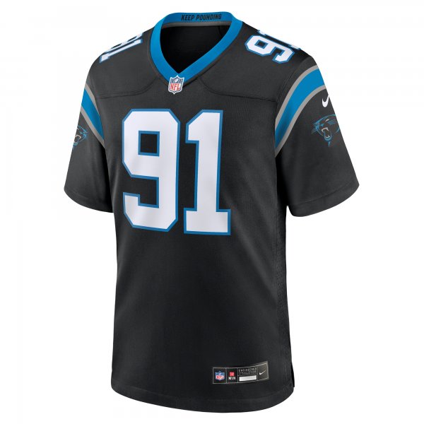 Men's Carolina Panthers Nick Thurman Nike  Black Team Game Jersey