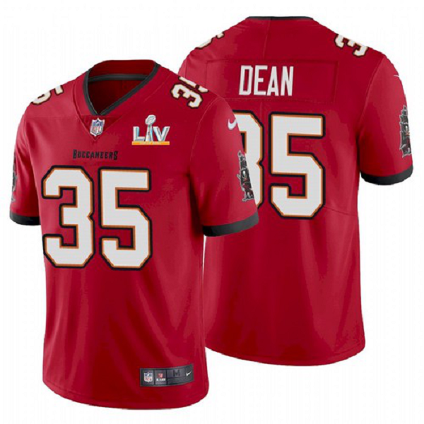 Men's Tampa Bay Buccaneers Jamel Dean Red 2021 Super Bowl LV Jersey