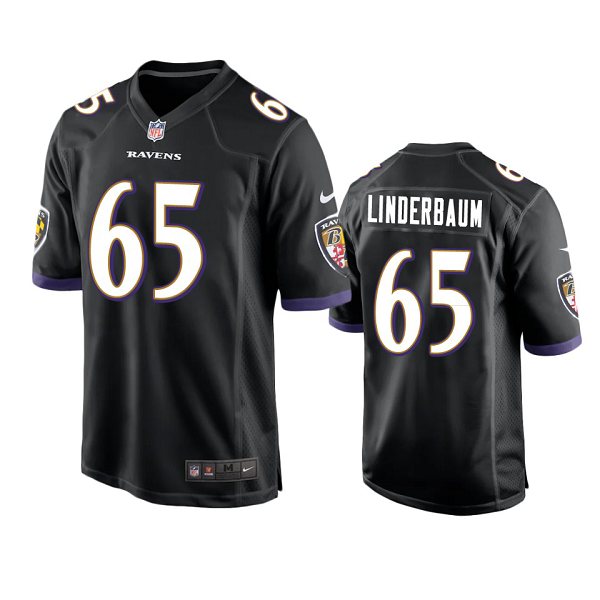 Men's Baltimore Ravens Tyler Linderbaum Black 2022 NFL New Draft Limited Jersey