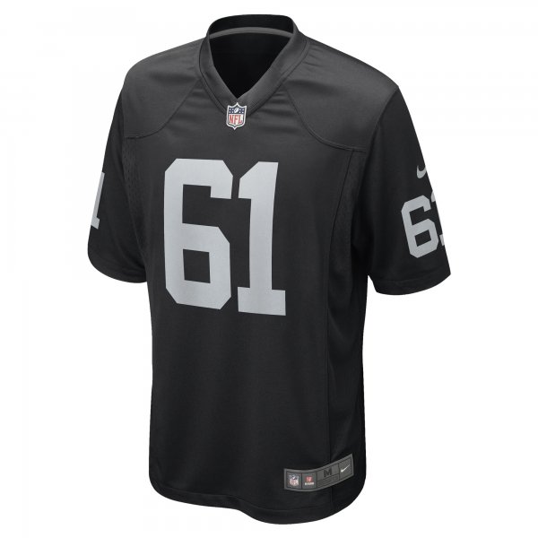 Men's Las Vegas Raiders Jordan Meredith Nike Black Game Player Jersey