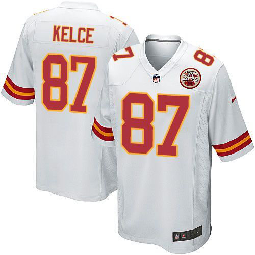 Nike Kansas City Chiefs #87 Travis Kelce White Youth Stitched NFL Elite Jersey