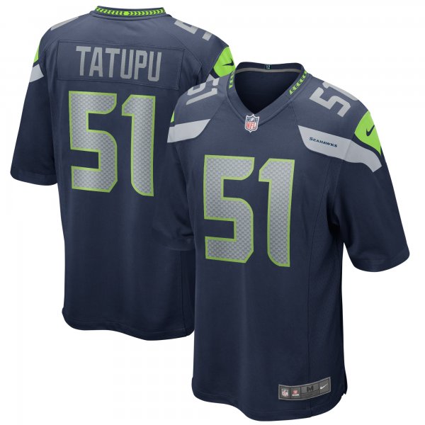 Men's Seattle Seahawks Lofa Tatupu Nike College Navy Game Retired Player Jersey