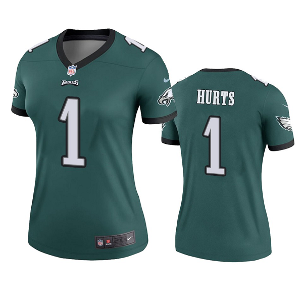 Women's Nike Philadelphia Eagles Jalen Hurts #1 Legend Green NFL Jersey